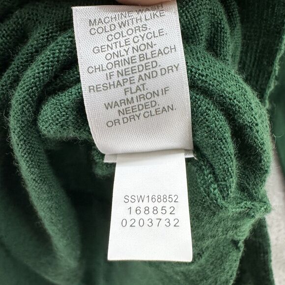 J Jill Sweater Women SP Green Knit Merino Wool Washable Tunic Crew Neck - Picture 14 of 14